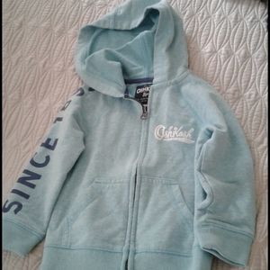 2T oshkosh jacket light blue green color.